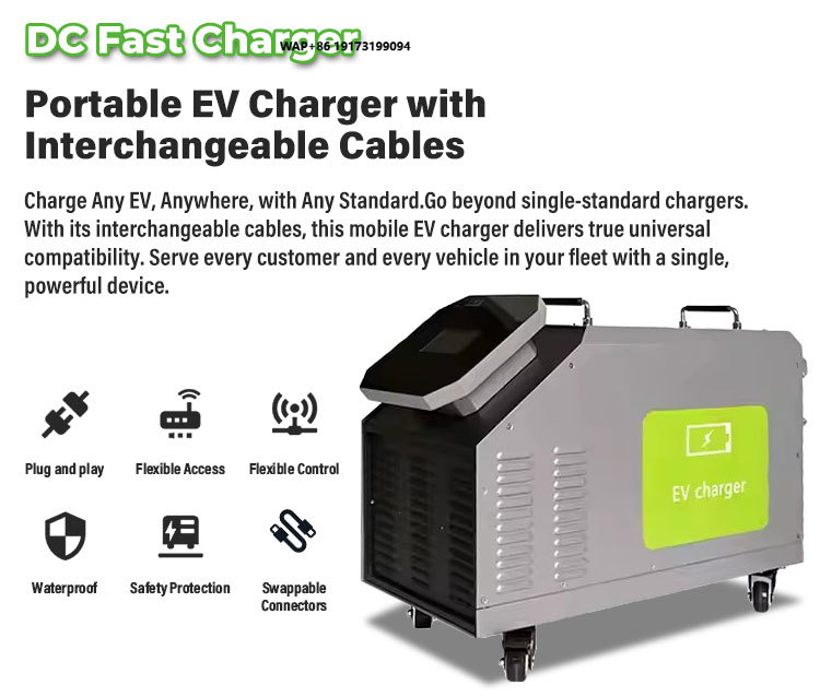 Portable Dc Fast Charger 20Kw Ccs2 - เครื่องชาร์จรถยนต์ไฟฟ้าแบบพกพาสำหรับใช้ในบ้าน 7kW 20kW 30kW 40kW CCS2