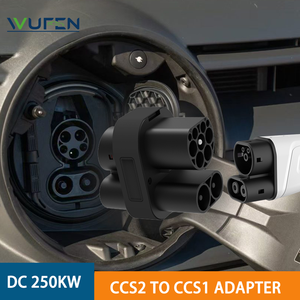 Ccs2 To Ccs1 Fast Charge Adapter 250Kw - อะแดปเตอร์ WUFEN 250KW CCS2 เป็น CCS1