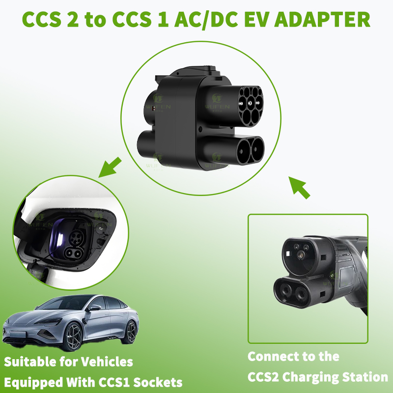 WUFEN อะแดปเตอร์ CCS2 CCS1 AC  - Ccs2 To Ccs1 Fast Charge Adapter 250Kw บทวิจารณ์และราคา