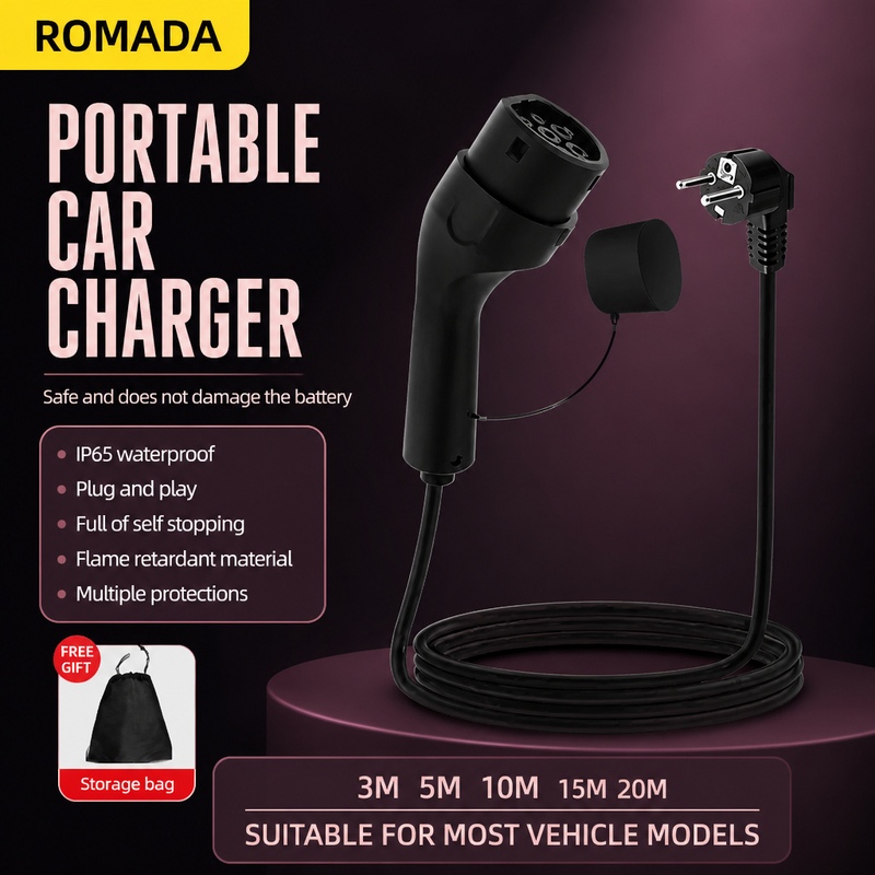 เครื่องชาร์จรถยนต์ไฟฟ้าแบบพกพา - Portable Ev Charger 32A Type 2 Cee Plug บทวิจารณ์และราคา